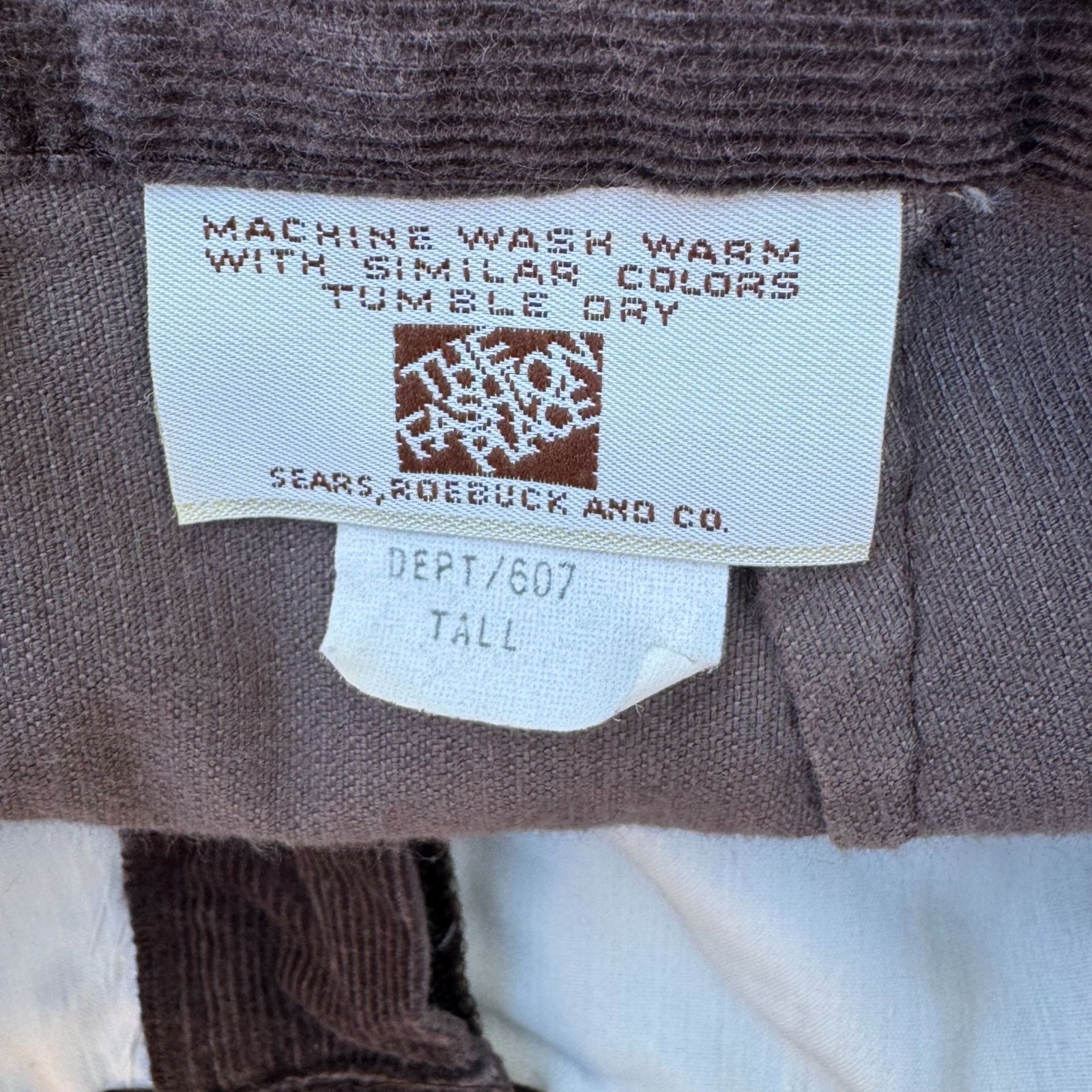 Sears Vintage 70s 80s Twee Corduroy Pleat High Rise Grandpacore Pants Brown M