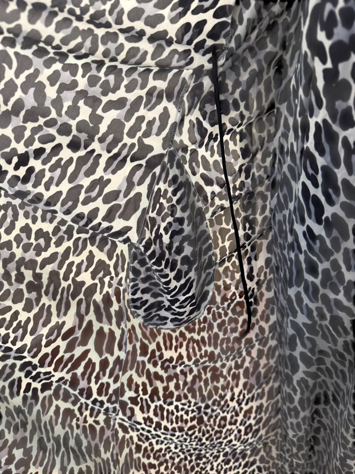Vintage Large VANITY FAIR Leopard Wrap Peignoir Robe Lingerie Negligee Gown Set