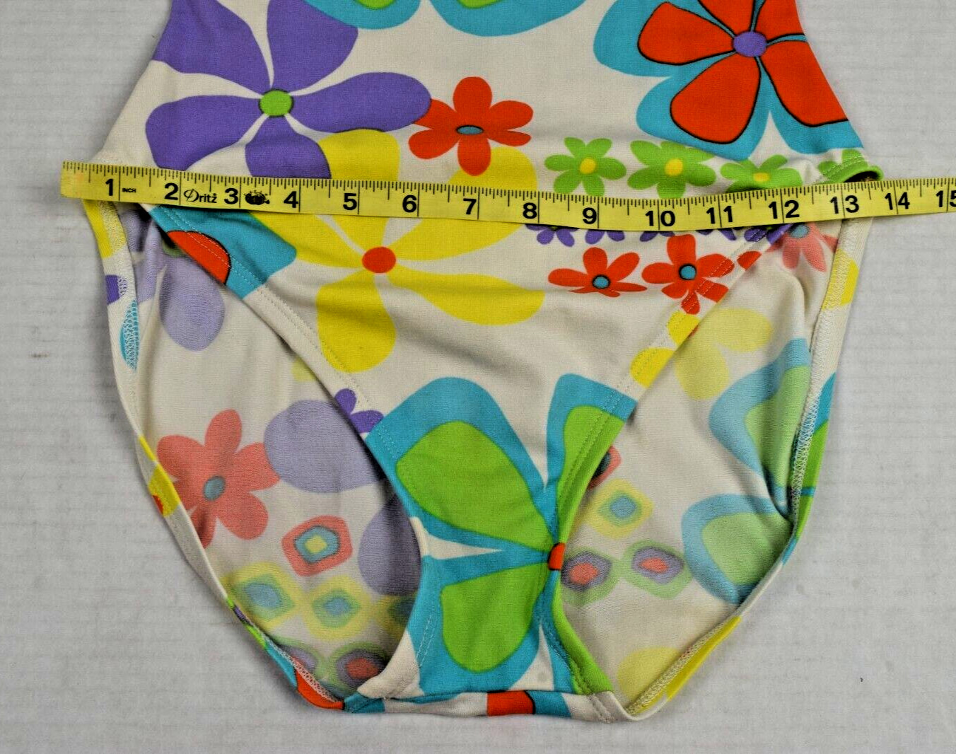 Vintage Swimsuit Flower Power Size S/M 70s Vibrant Colors Full Coverage awesome