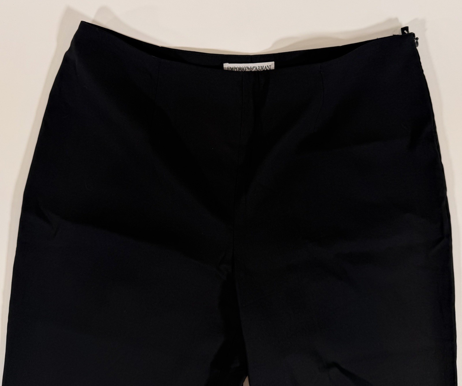 Emporio Armani Vintage 80s Black Trouser Pants Size IT 42 / US 6-8 Made In Italy