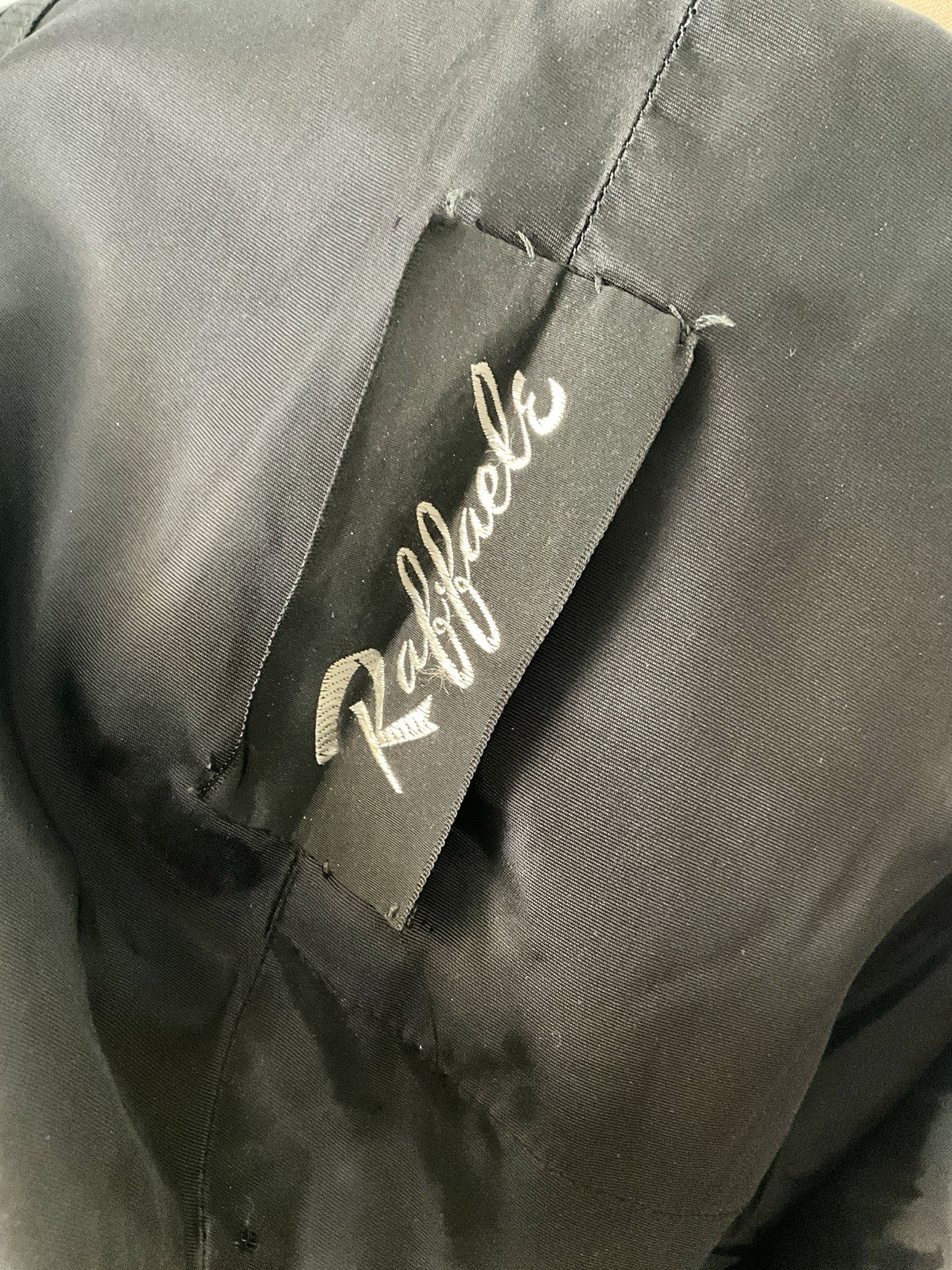 Vintage Early 1960’s Little Black Faille Dress with Flounced Hem