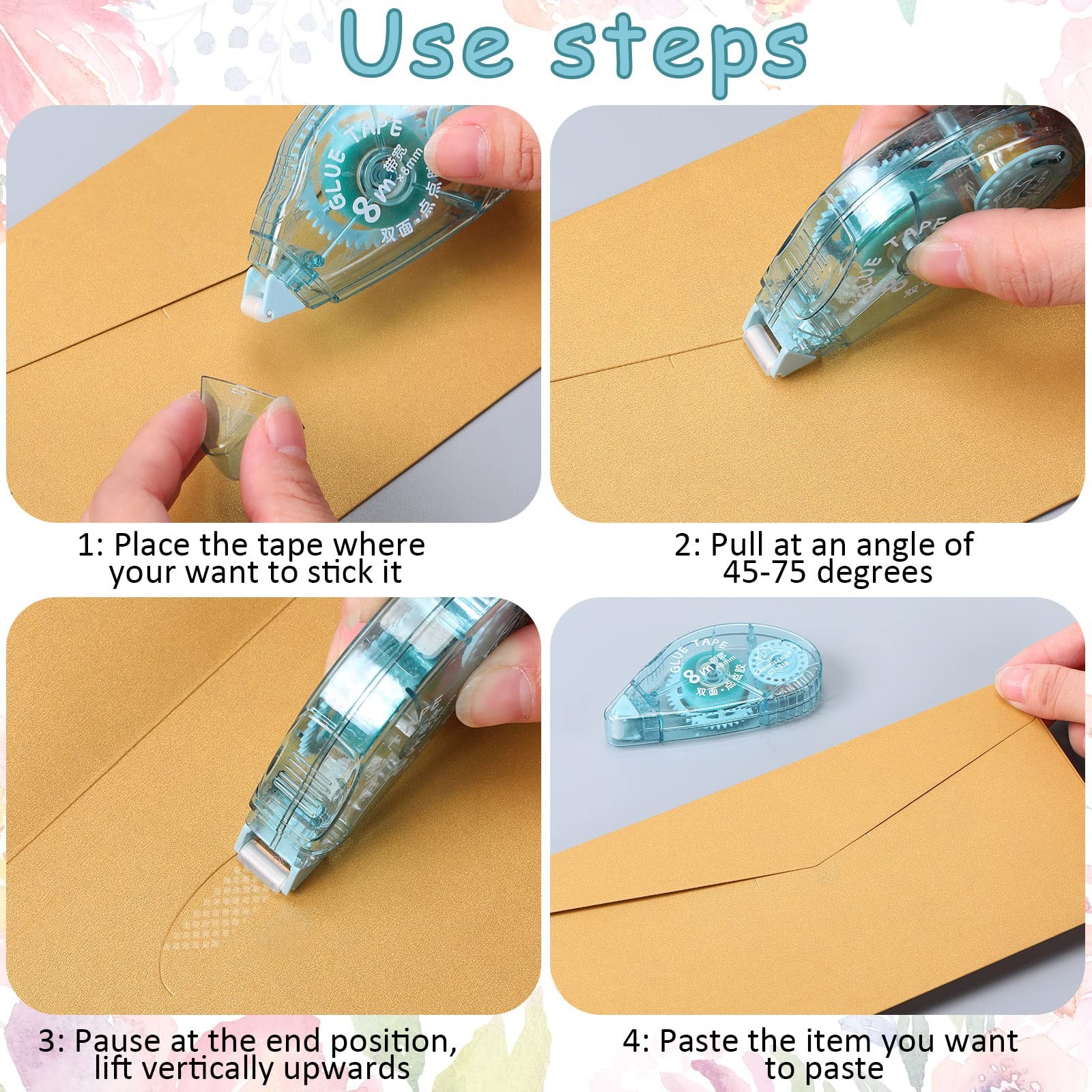 Geyee 30 Permanent Double Sided Adhesive Tape Rollers 0.3″x315″ Crafts Scrapbook