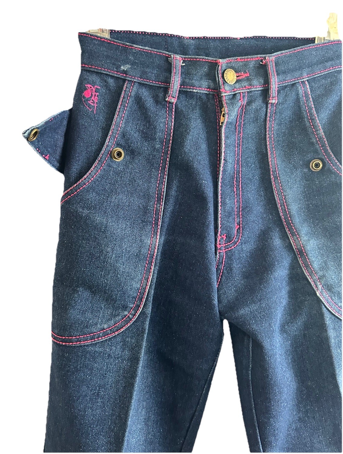 Vintage Women’s 1980s Filippo-Totti High Waisted Jean Over Stitching Size 3/4