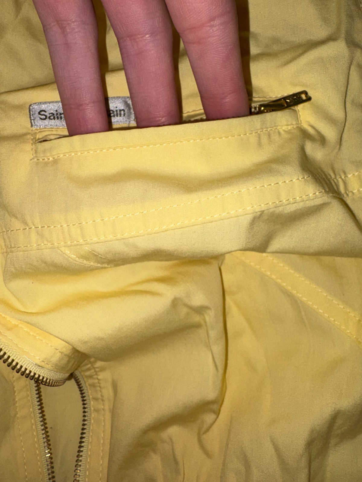 VTG 90s Saint Germain Paris 36 Boiler Utility Suit Jumpsuit Zip Front Yellow