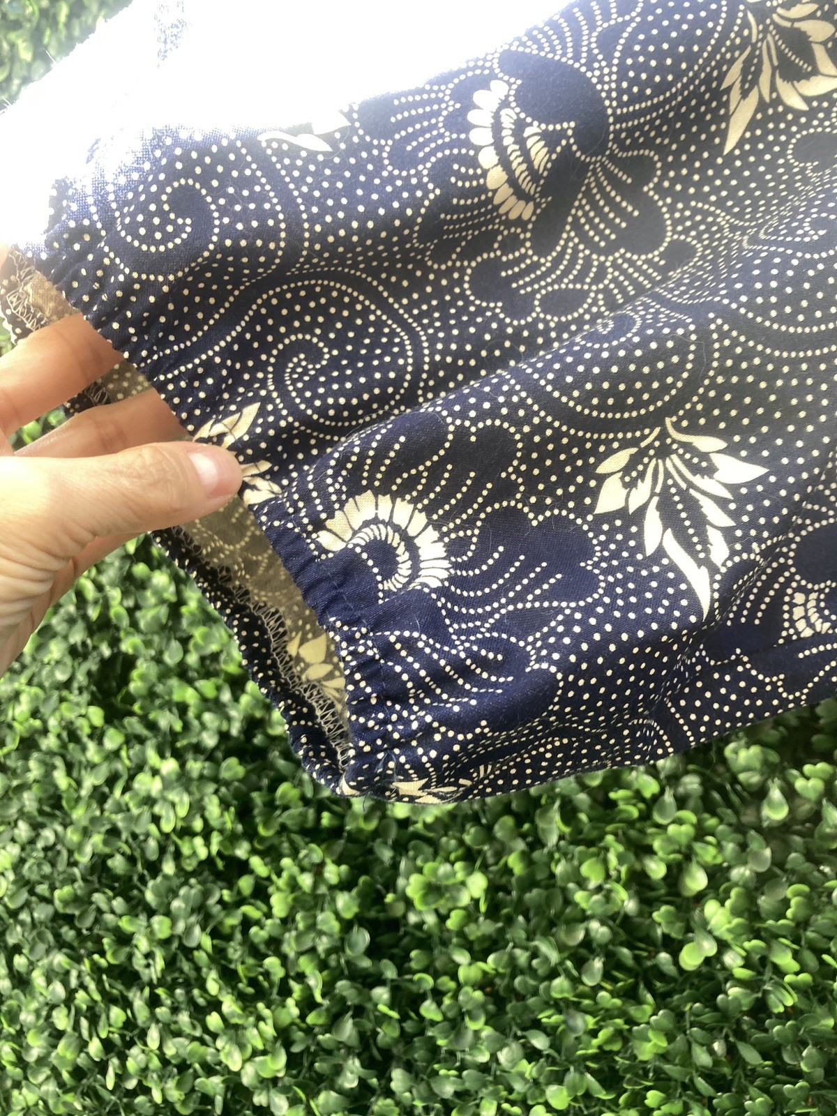 Vtg Mei Jan of Hawaii 60’s 70’s Muumuu maxi boho dress blue floral cotton hippy