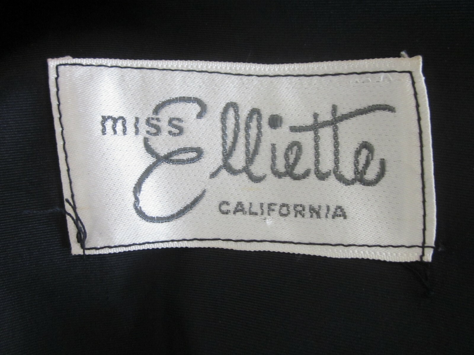 Vtg 50s Miss Elliette New Look Dress Fit & Flare Silk Shantung Layered Skirt