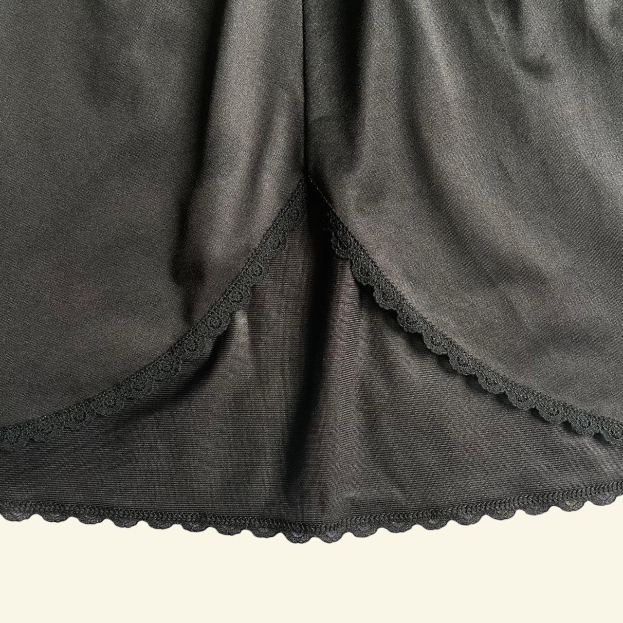 Vintage Sears Black Vintage Half Slip Lace Trim Antron III Nylon 70s 80s Medium