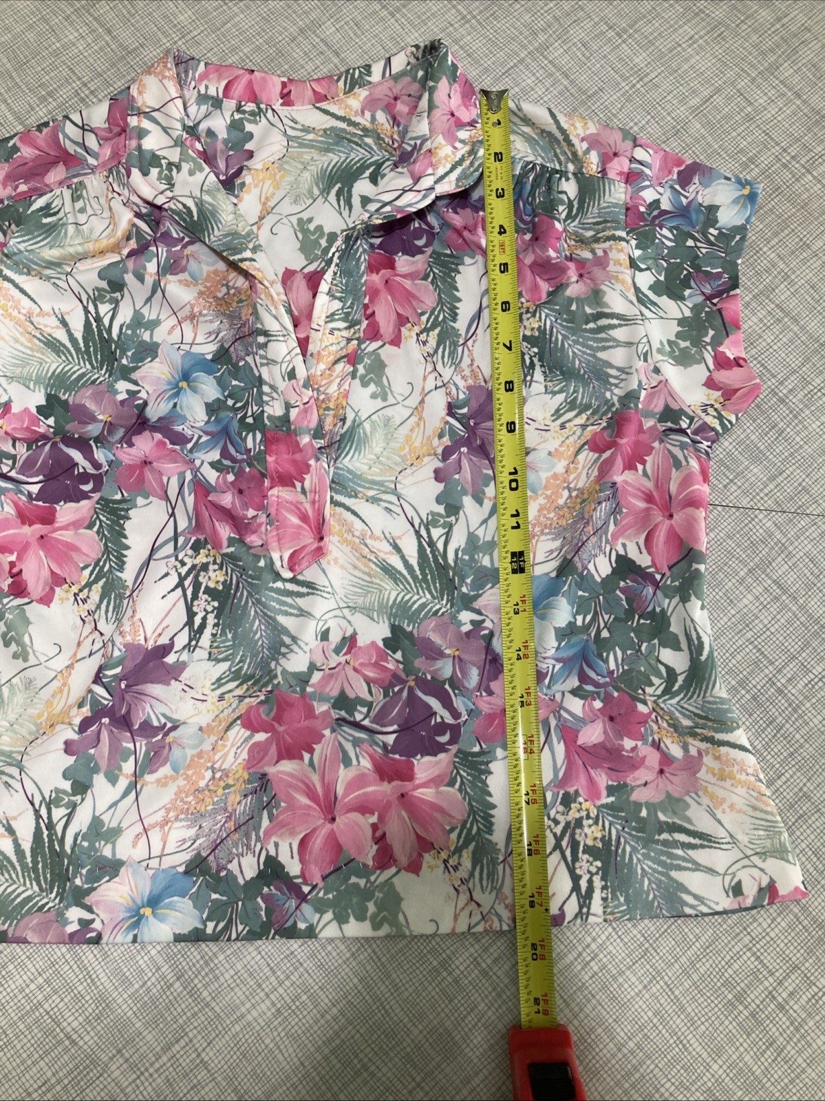 Vtg 80s Cottagecore Floral Skirt Set 2pc Popover Flutter Sleeve Secretary XS S
