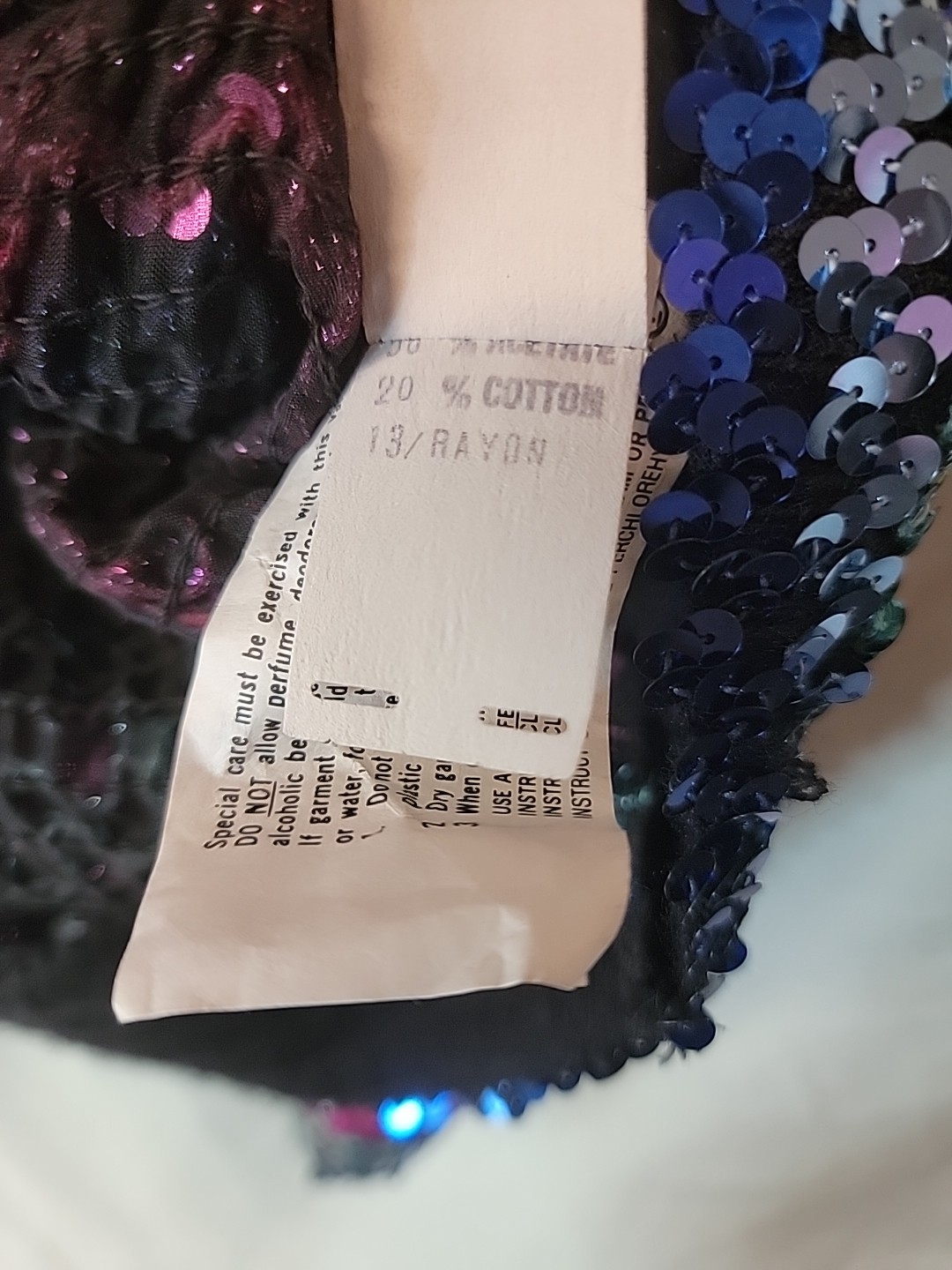 Vintage Rob Hill For Mister Jay Sequin Sheer Pullover Top
