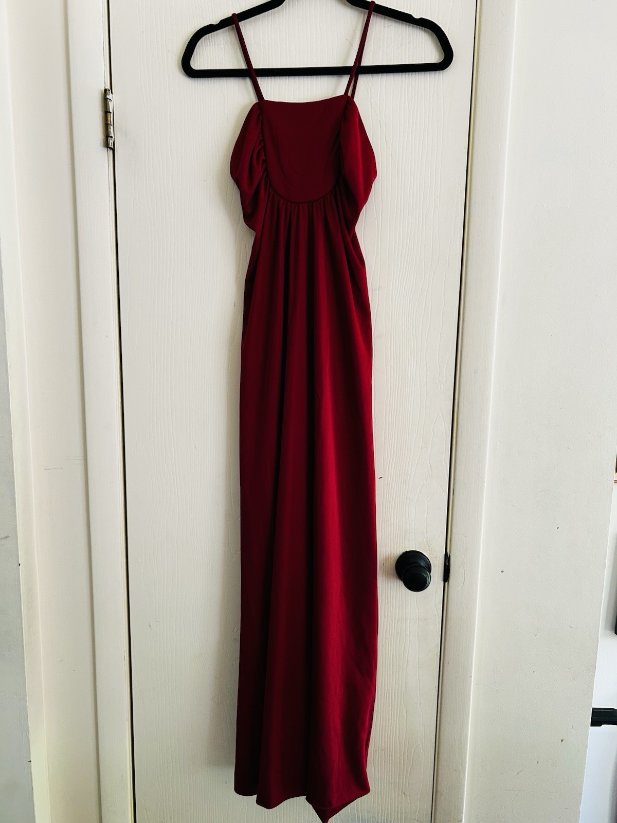 VTG 70s Handmade Disco Grecian Goddess Maxi Slinky Disco Dress XS