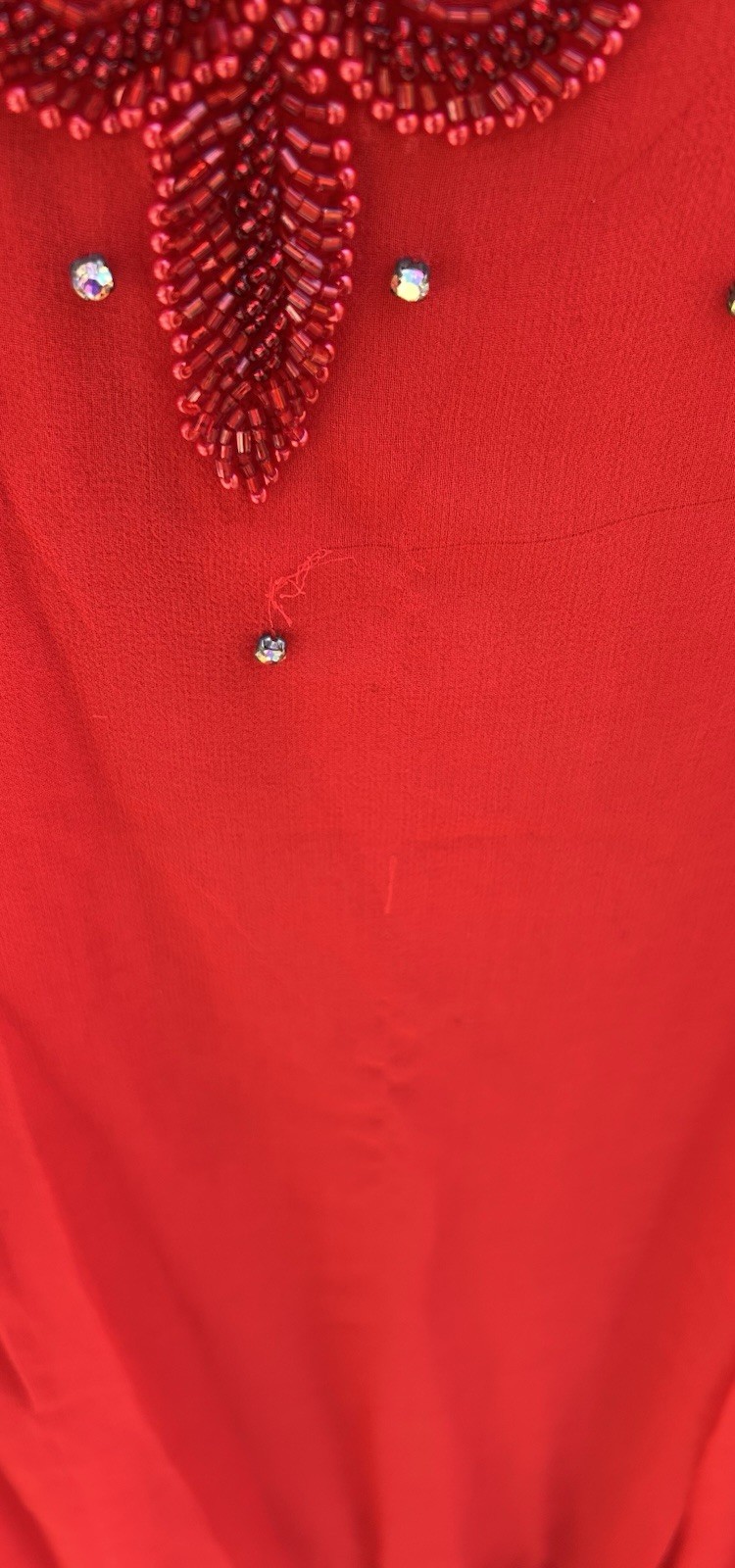 Vintage Red My Fashion dress Gown With Sequins And Beads Women’s 16