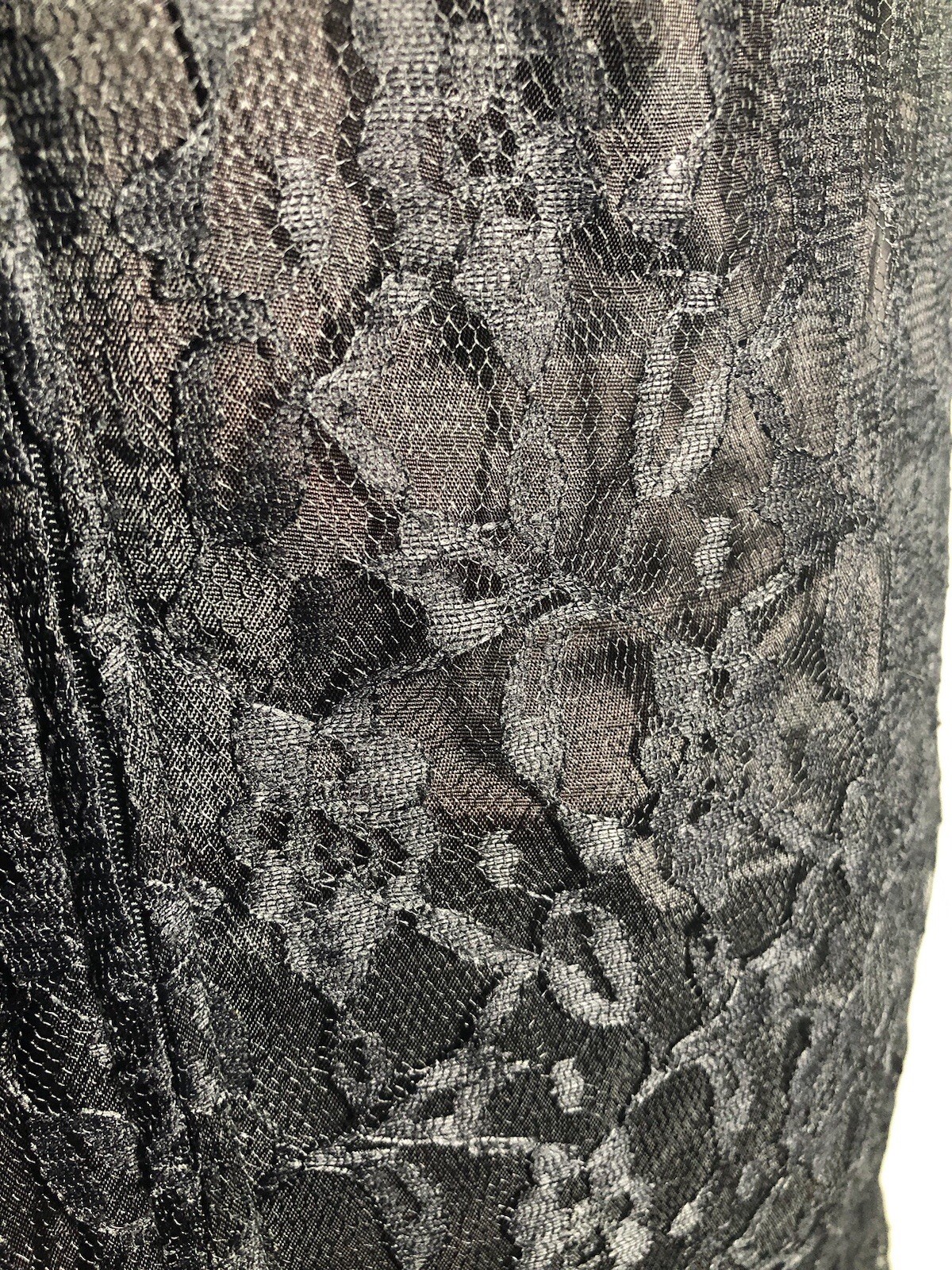 Vtg 90s Goth Lace Sequin Dress Black Witchy Whimsygoth Witchy 39-33-39 DAMAGED M