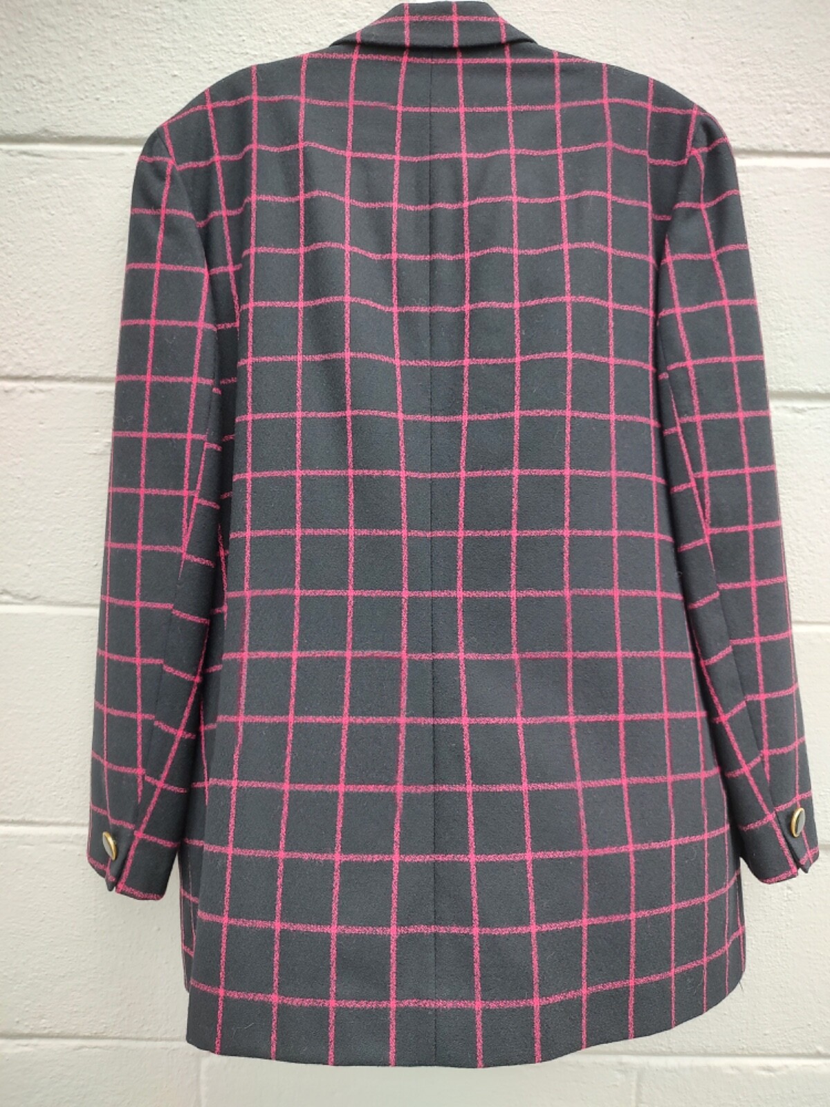 Amazing Pendleton Vintage 1980’s Power Suit Skirt & Blazer Window Pane Plaid 14