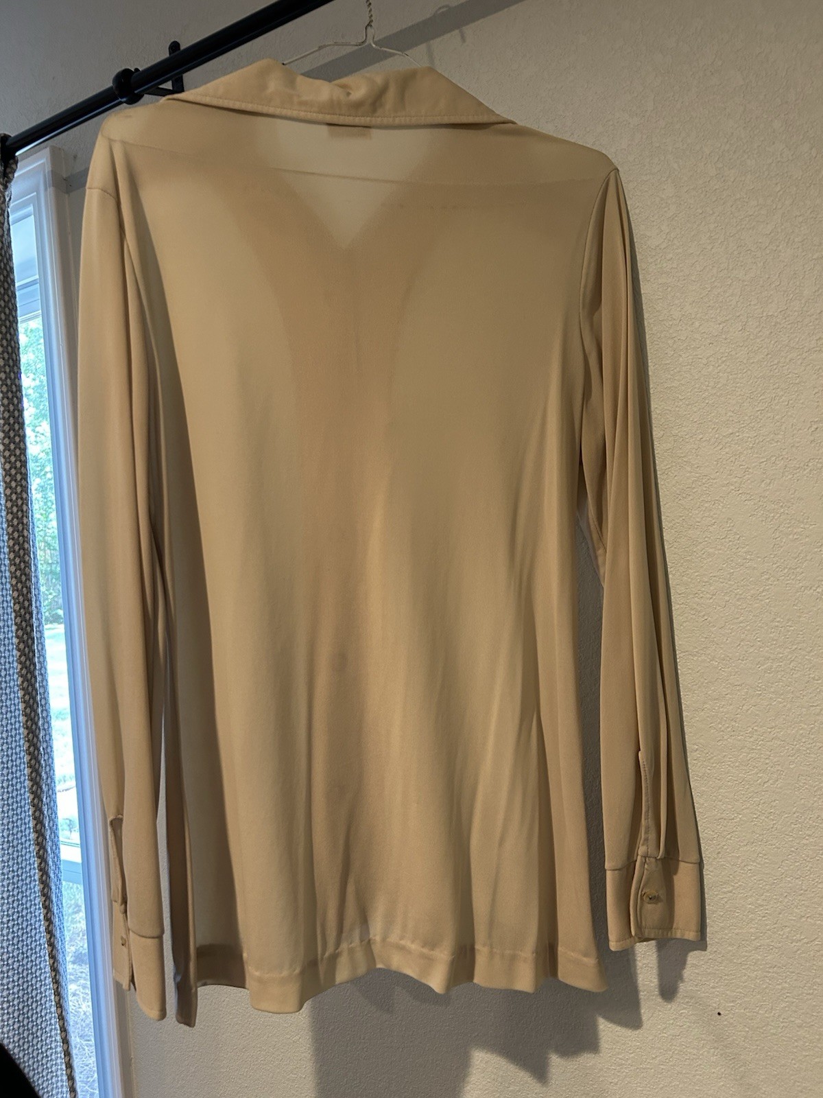 Vintage Catalina sportswear Neutral Tan Women’s Blouse Classic Minimalist 70’s