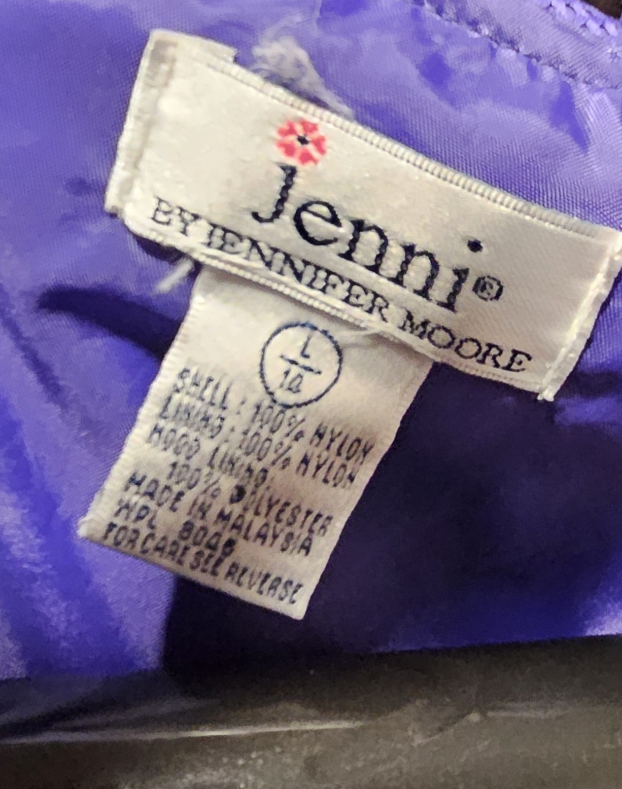 NWOT VTG 90s Speedwalking Momcore Jenni Purple Nylon Hooded Windbreaker Jacket