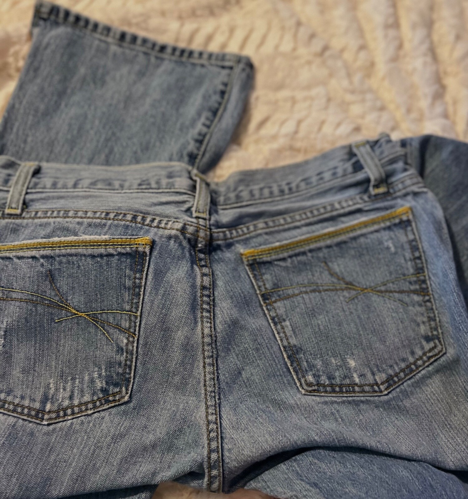 VTG CRUEL GIRL GURL Jeans Boho Y2K Hippie SZ 9 Slim Button Fly Blue Denim *