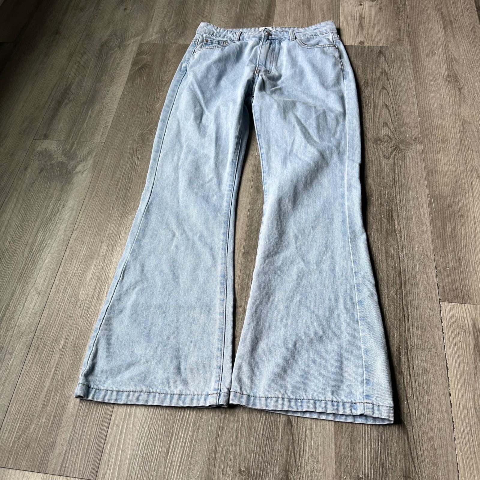 Princess Poli XX Light Wash Flare Jeans Size 6 Vintage Y2K Style