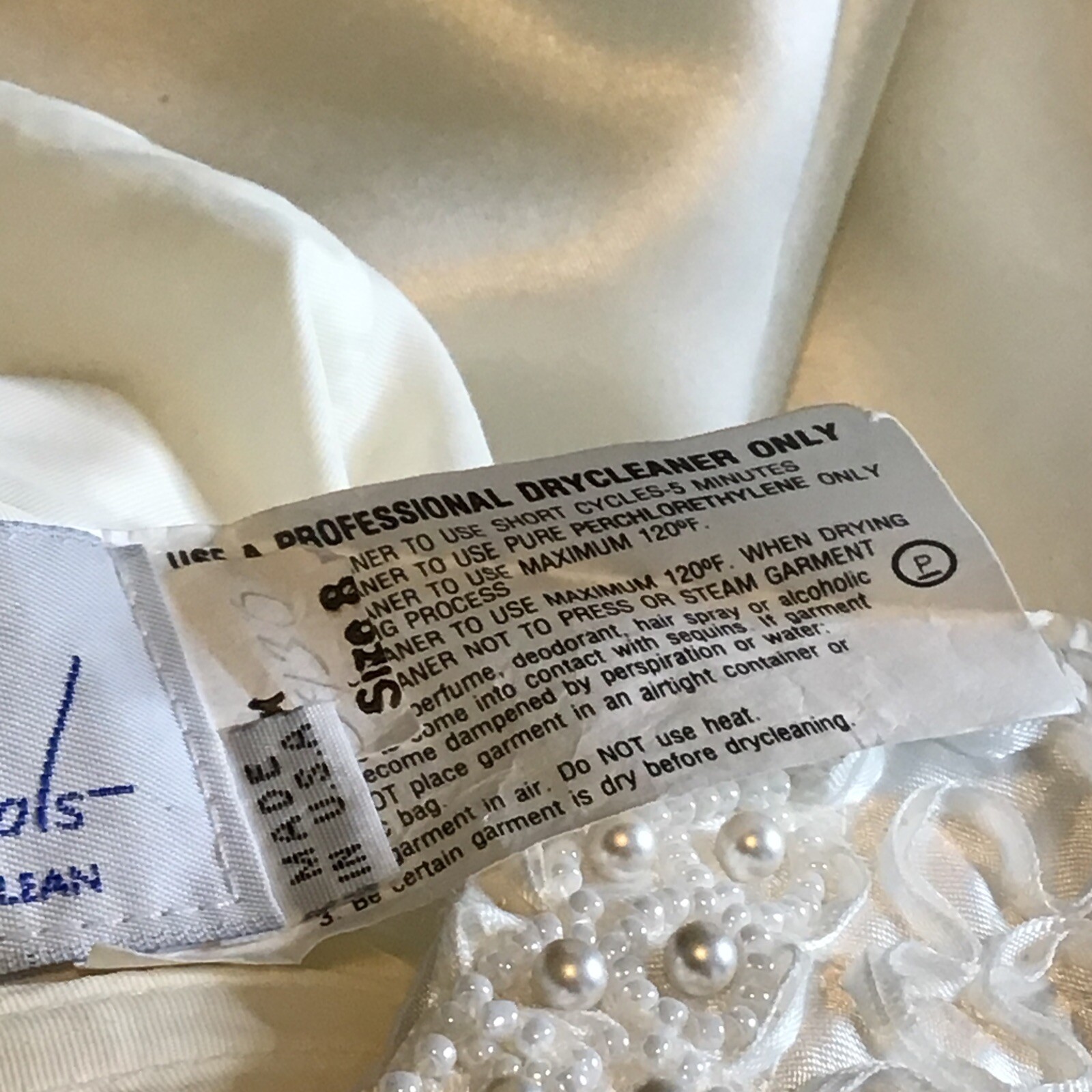 Vintage Mike Benet Beaded Wedding Dress Formal SZ 8