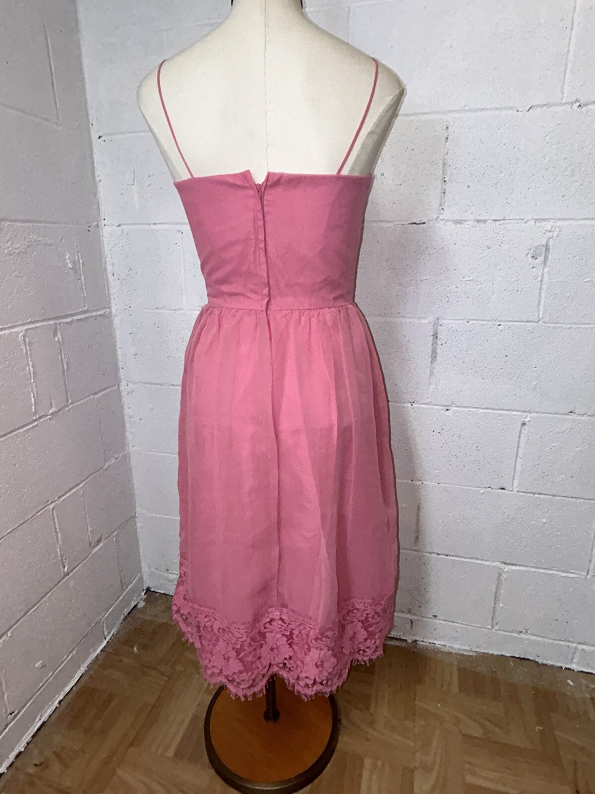 VTG Jc Penney Penny Pink 2 Piece Formal Raw Lace Dress Barbie NWT 80s 9/10 C1