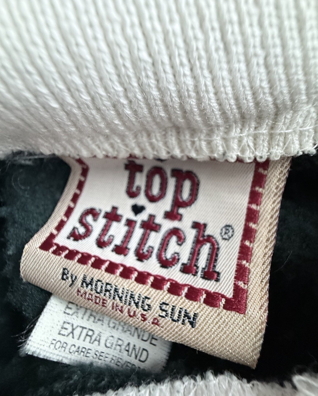 Vintage 90s Top Stitch Collared X-Large Crew Sweatshirt Cardinal Snow Green