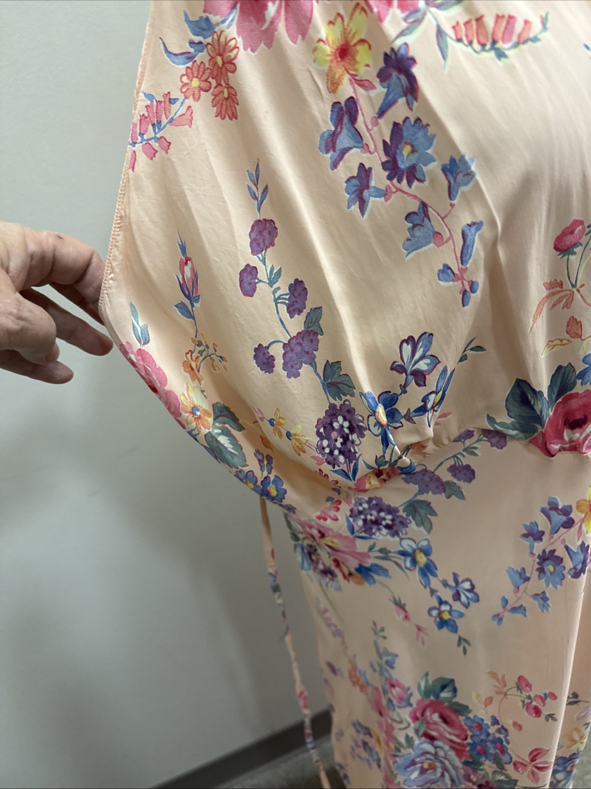 1940s Floral Bias Cut Nightgown