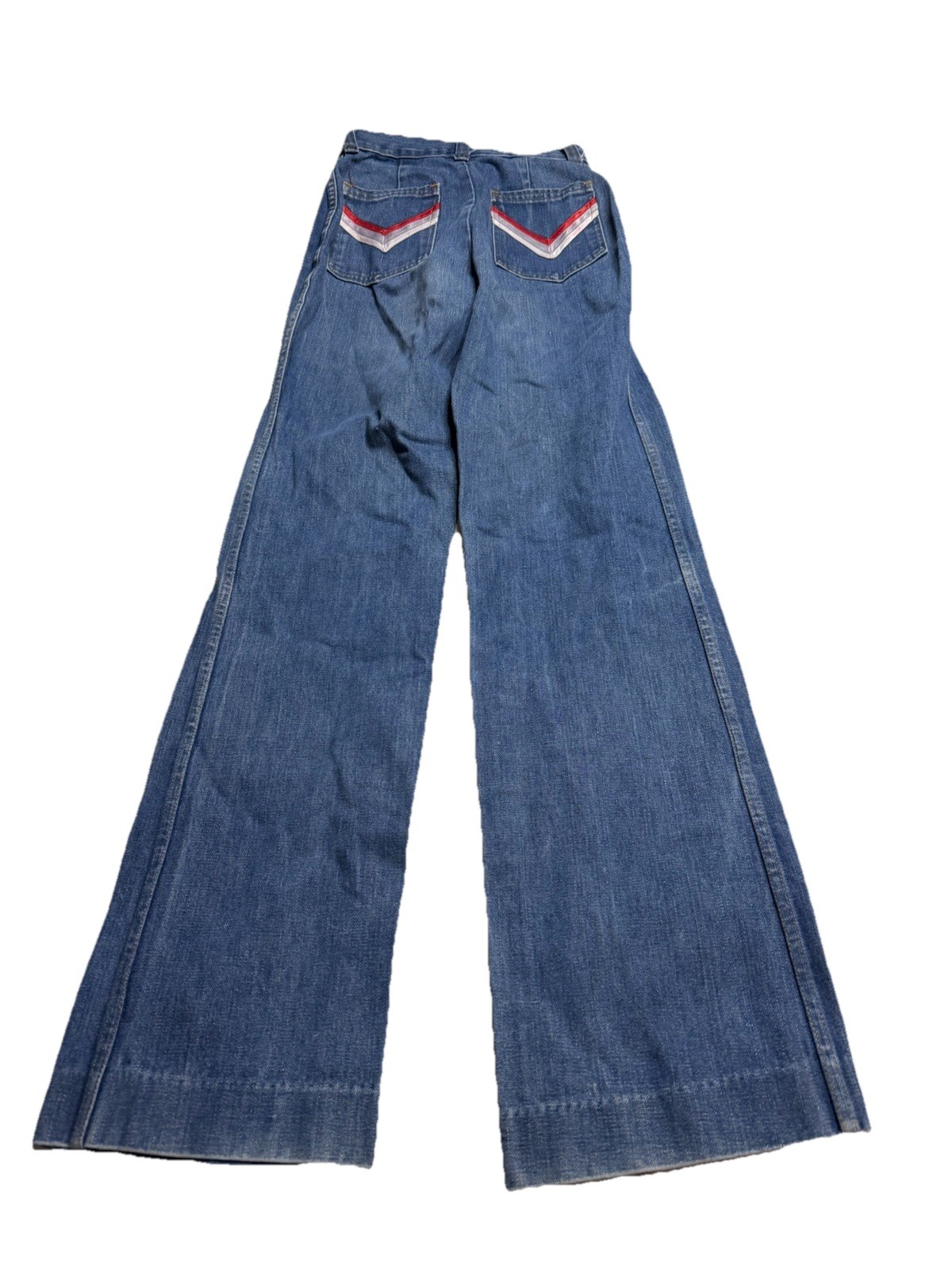 Vintage 70 1970s Jeans Boot Cut Calvary Style Women’s Denim Vtg 24X33