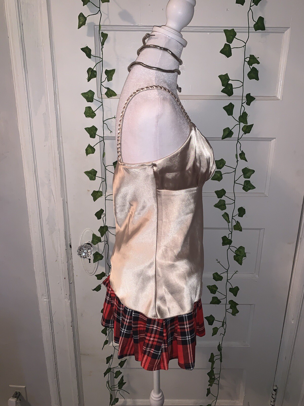 vintage y2k BCX gold satin milkmaid cami size small
