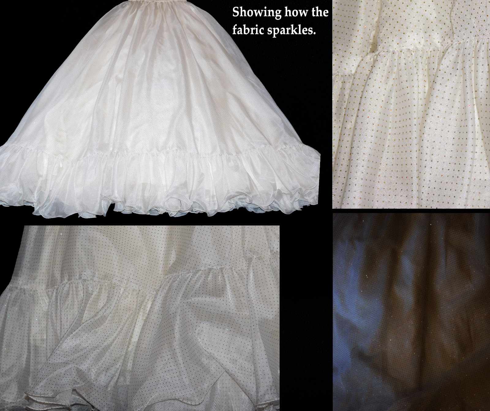 Mike Benet Formal Strapeless Ball Gown Party Dress Sheer Ivory Polka Dots 12