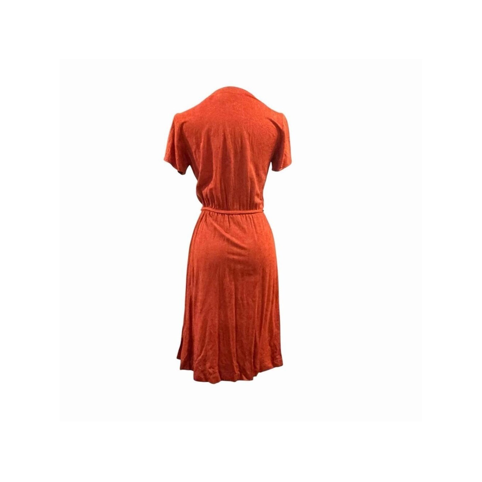 Frederick’s of Hollywood Faux Suede Button Midi Dress Terracotta S Vintage Boho