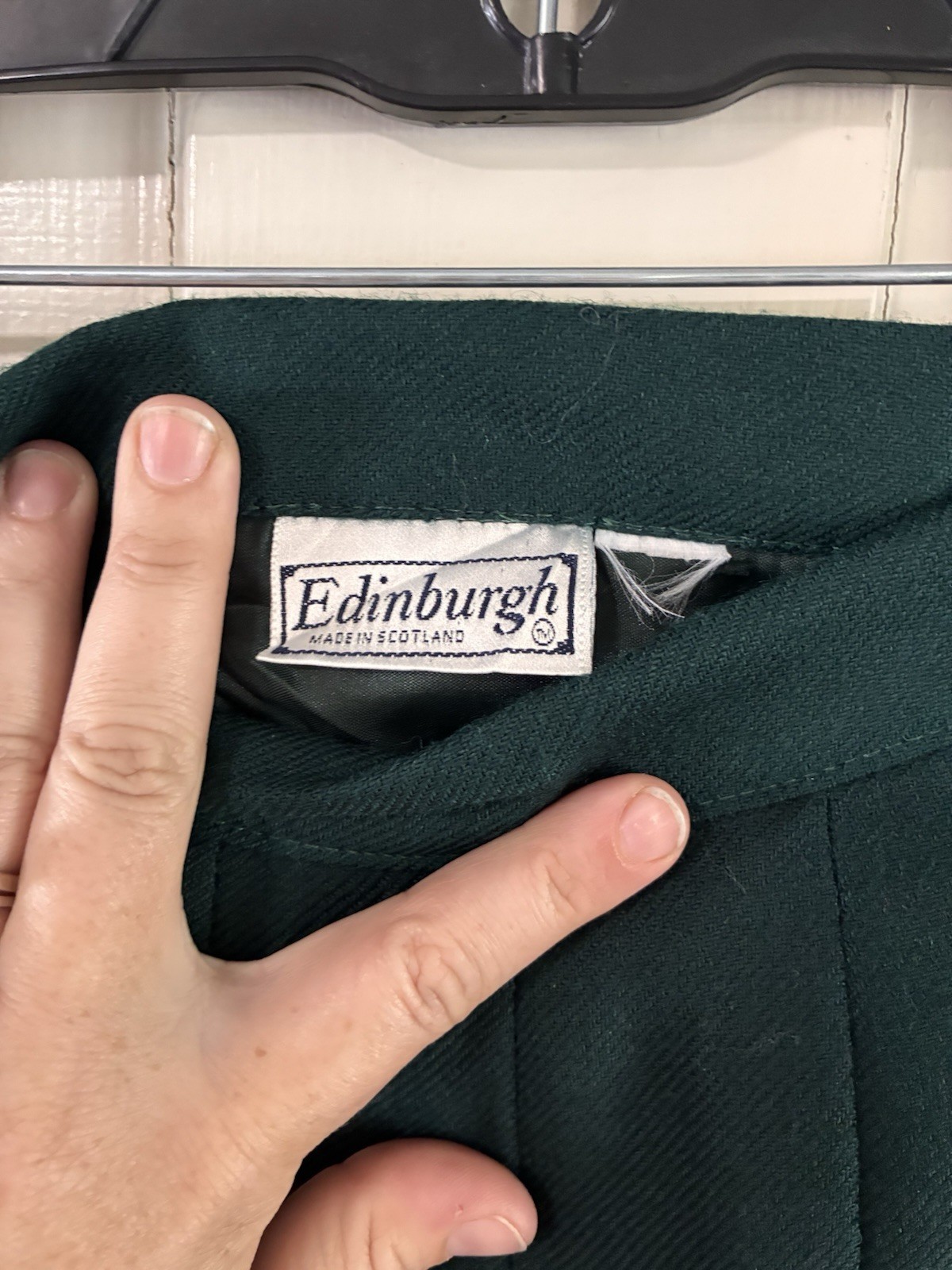 VIntage Edinburgh Scotland Green/Red Pleated Skirt Size 14