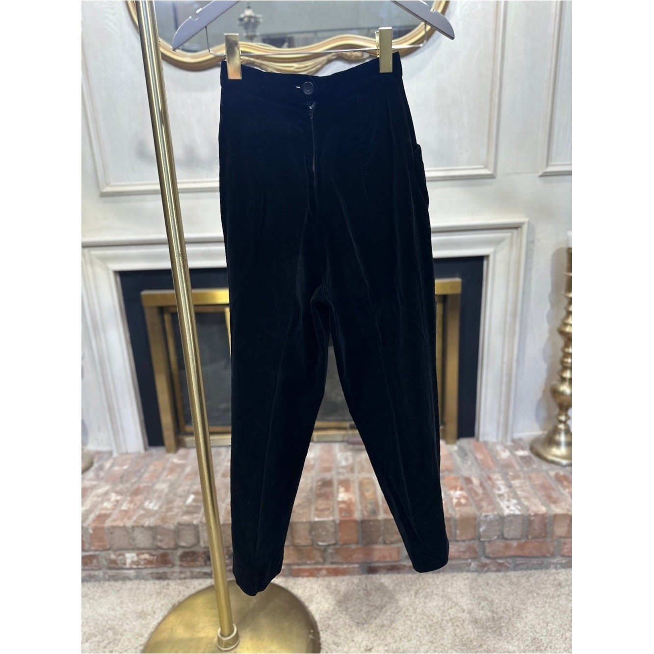 Casual Time of California Velveteen Pants XS Dark Academia Pinup Retro Glam