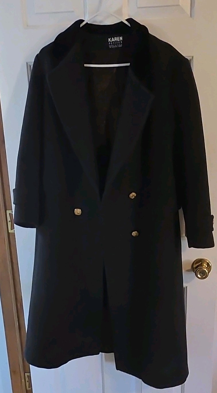 Petites Black Wool Blend Cashmere