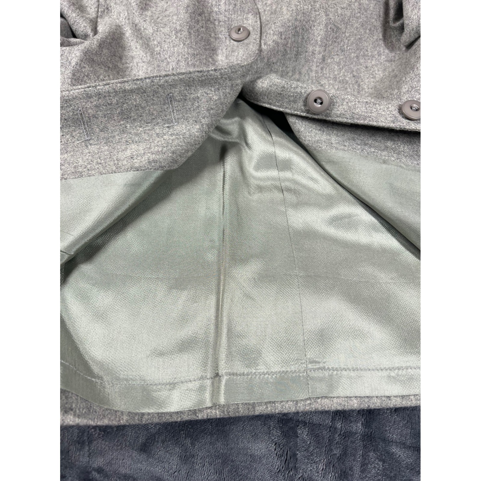 College Town Wool Suit Set Vintage Gray Blazer Skirt Set Size 5/6 NWT
