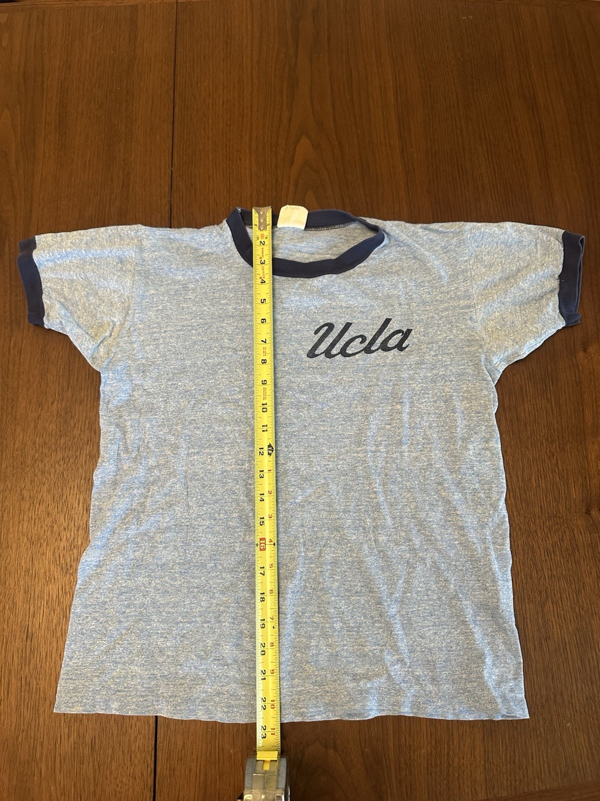 Vintage 1970s UCLA Collegiate Pacific Cotton Blend Ringer T shirt *READ*