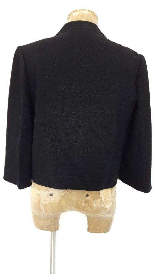Raphael Weill The White House Wool Coat Size Medium Black Jacket Vintage 30s