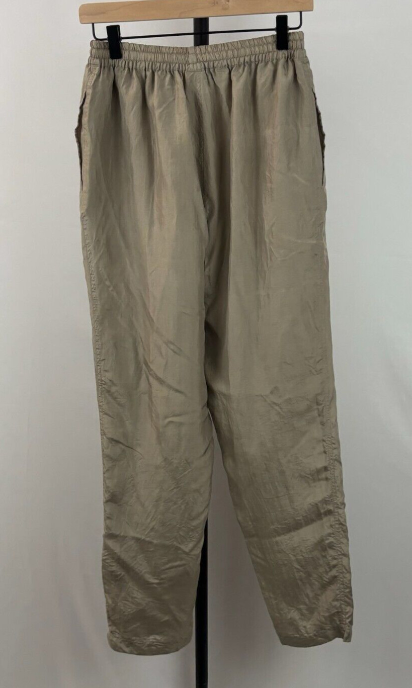 VTG Mureli Silk Drawstring Joggers Beige Size S